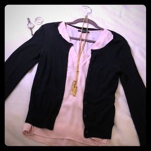 Black cardigan sweater